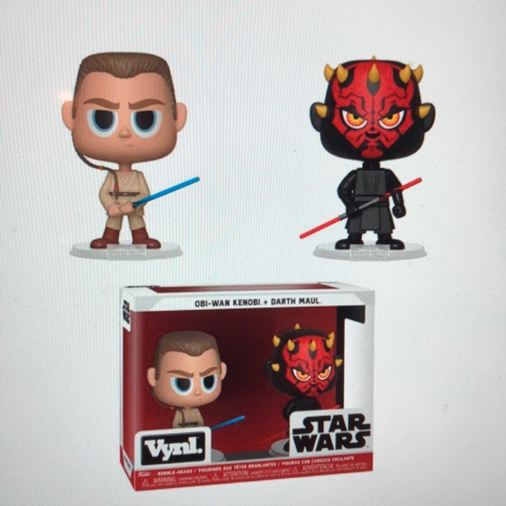 Vynl Star Wars Obi-Wan & Darth Maul Figures/New